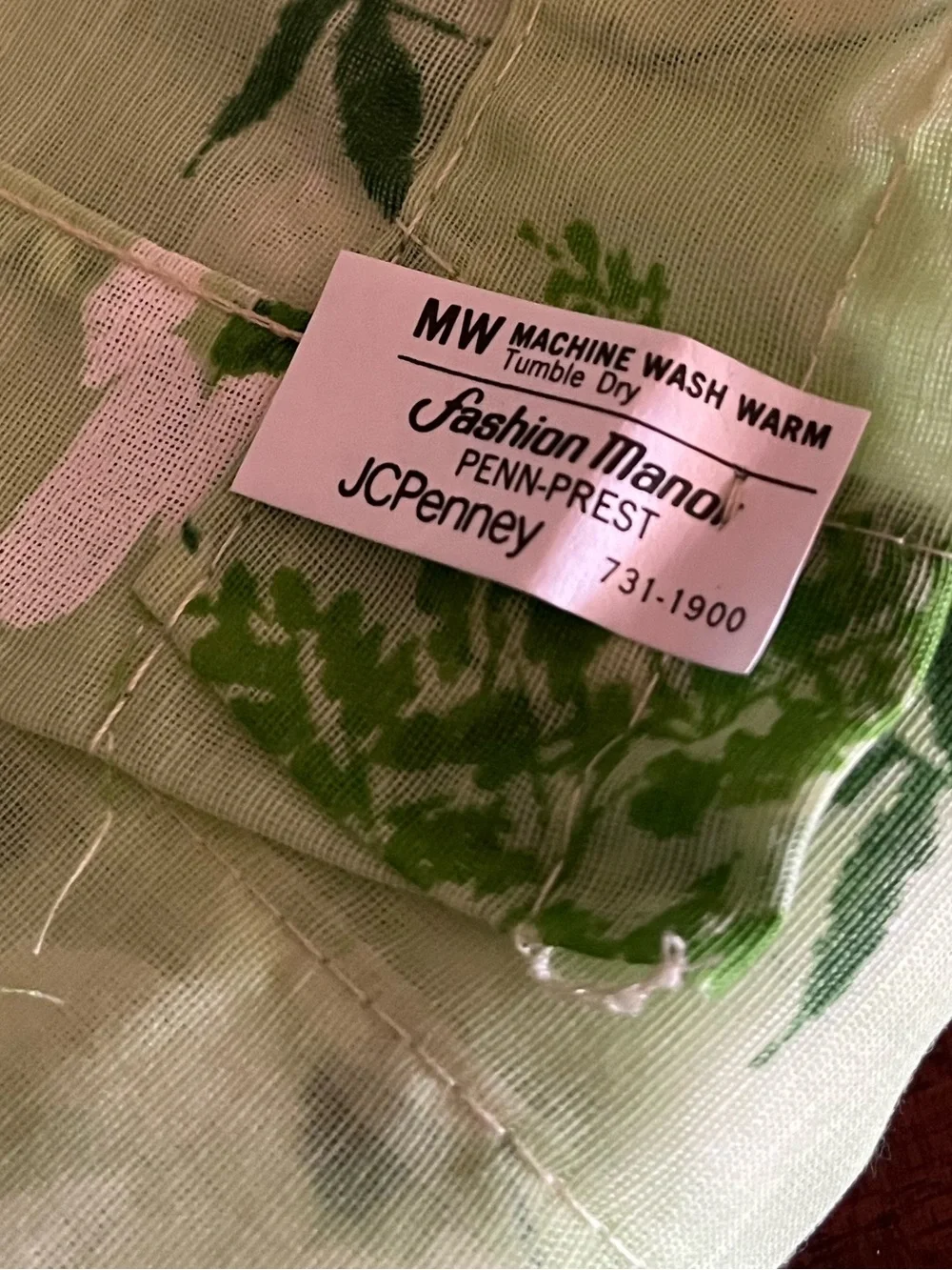 Fashion Manor Daisy Floral Vintage Curtains Penn Prest JC Penney